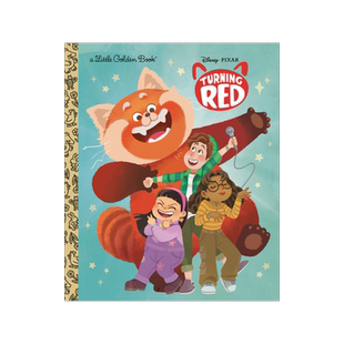 现货青春变形记 小金书 图画故事书 迪士尼皮克斯 英文原版 Disney/Pixar Turning Red Little Golden Book