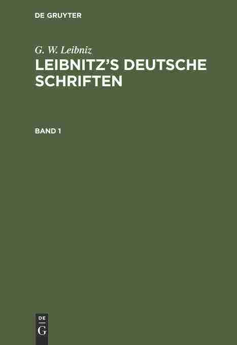 【预订】LEIBNITZ’S DEUTSCHE SCHRIFTEN BD. 1 LDS 9783111237312