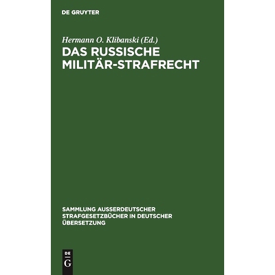 预订 Das Russische Militär-Strafrecht: 9783111226811