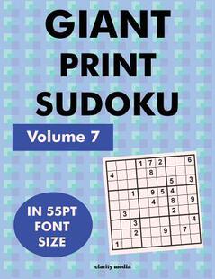 giant 预订 print font sudoku 9x9 Volume size Print puzzles 55pt 9781542653176 Giant 100 Sudoku