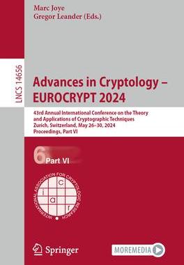 预订 Advances in Cryptology – EUROCRYPT 2024