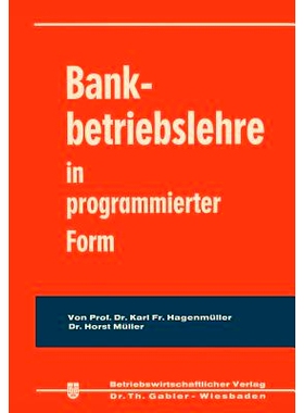 预订 Bankbetriebslehre in programmierter Form: 9783409421119