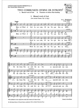 预订 Two Communion Hymns or Introits 两首共融赞美诗或序幕（SATB和管风琴）: 9780193952621