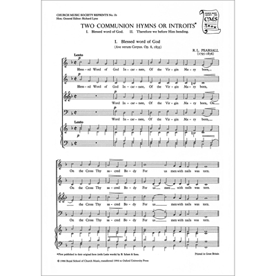 预订 Two Communion Hymns or Introits 两首共融赞美诗或序幕（SATB和管风琴）: 9780193952621