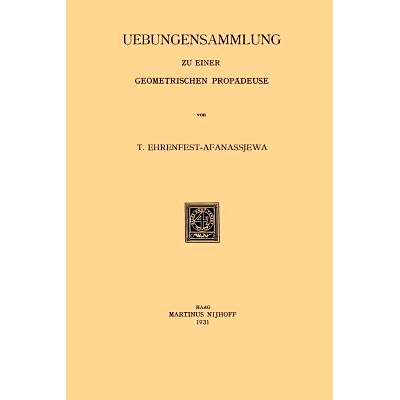 预订 Uebungensammlung zu einer Geometrischen Propädeuse: 9789401187428