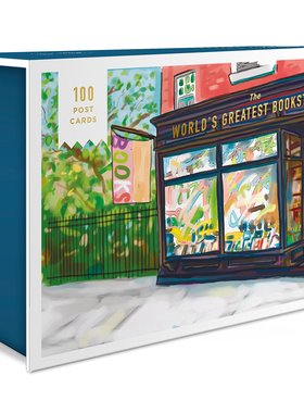 英文原版 世界各地的书店 明信片 插画 World's Greatest Bookstores
