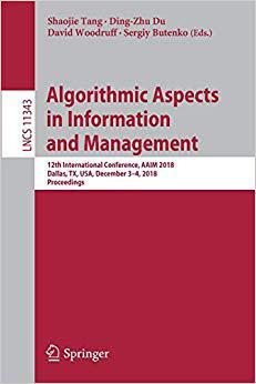 【预售】Algorithmic Aspects in Information and Management