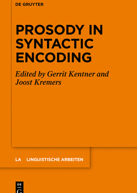 【预订】Prosody in Syntactic Encoding