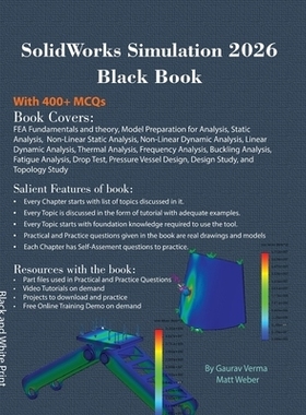 预订 SolidWorks Simulation 2026 Black Book: 9781774591925