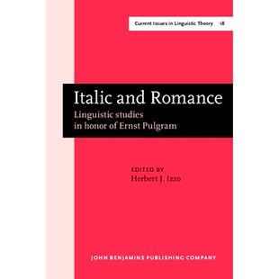 Ernst 9789027235114 Romance. Honor Studies and Linguistic Pulgram. 预订 Italic