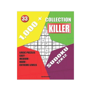 [预订]1,000 + Collection sudoku killer 12x12: Logic puzzles easy - medium - hard - extreme levels 9781689179591