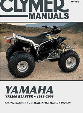 [预订]Clymer Yamaha YFS200 Blaster 1988-2006 (UPDATE COMING SOON) 9781620923320