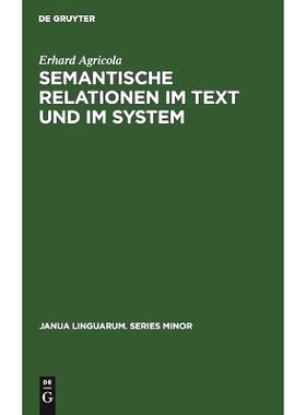 预订 Semantische Relationen im Text und im System: 9789027919779