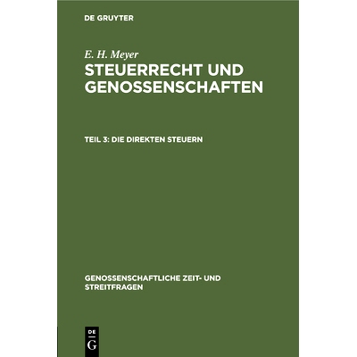 预订 Die direkten Steuern: 9783112426876