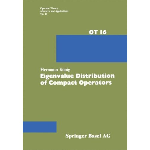 预订 Eigenvalue Distribution of Compact Operators 9783034862806