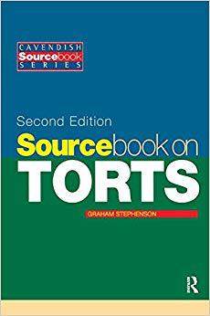 【预售】Sourcebook on Tort Law 2/e