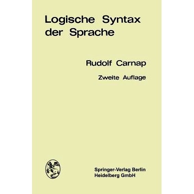 预订 Logische Syntax der Sprache: 9783662233313