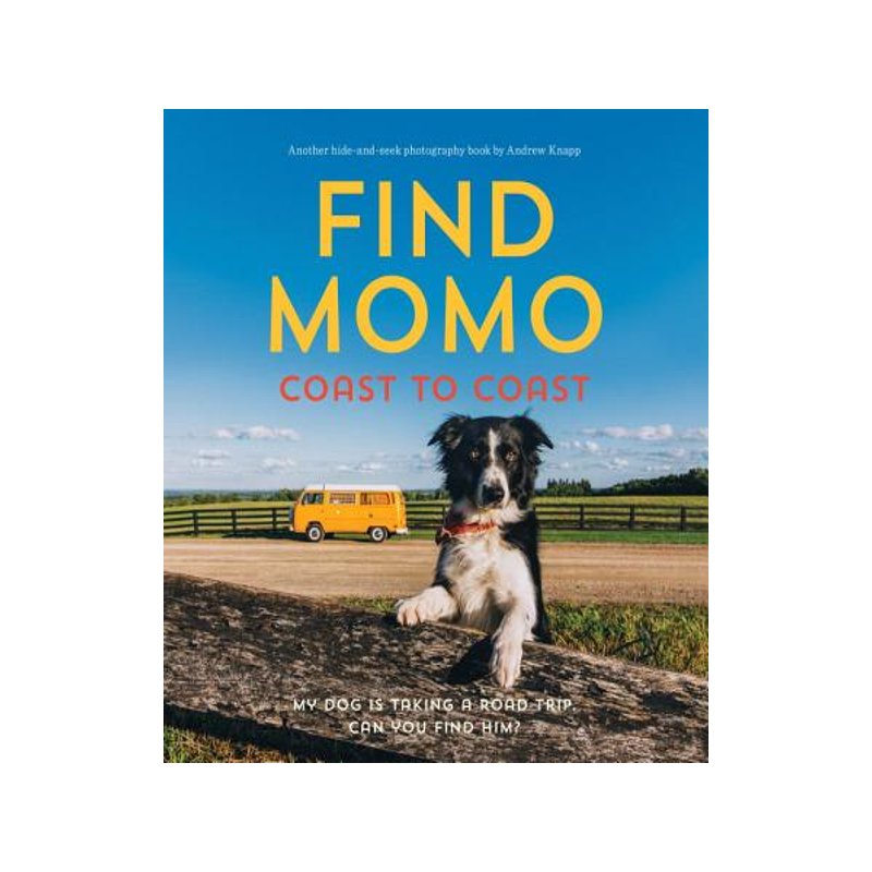 寻找莫莫 海滩 英文原版 边牧 宠物摄影 互动书 Andrew Knapp Find Momo Coast to Coast: A Photography Book 让我们找到莫莫