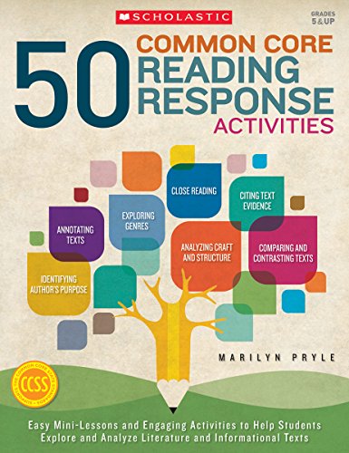 英文原版 学乐50个共同核心阅读活动 5年级以上 教师用书 50 Common Core Reading Response Activities, Grades 5 & Up