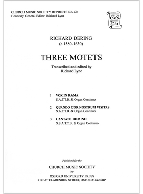 预订 Three Motets 三部曲：SSATTB和连续低音混声合唱: 9780193953246