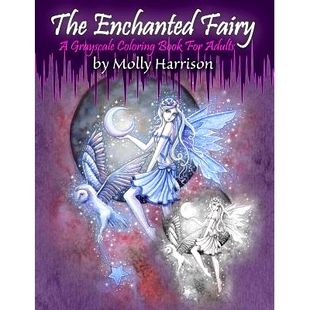 预订 for Images Adults Coloring Fair Molly Harrison Fairy Grayscale Book Sided Single Enchanted The
