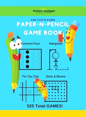 预订 Paper-N-Pencil Game Book: For Two Players: Enjoy Classic Connect Four, Hangman, Tic-tac-toe and Dots and Boxes, 525