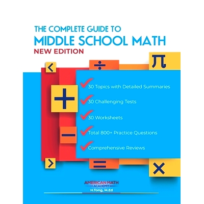 预订 The Complete Guide to Middle School Math Book Grades 6-8