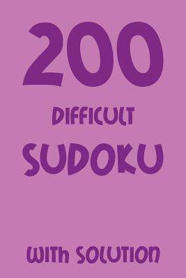 [预订]200 difficult Sudoku with solution: 9x9, Puzzle Book, 2 puzzles each page 9781079421958