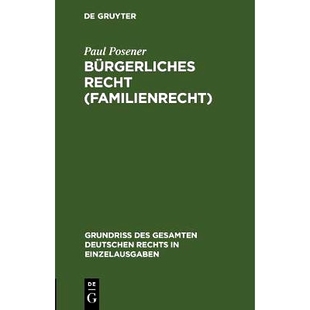 Familienrecht Recht 9783111230085 Bürgerliches 预订