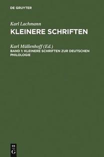 Schriften Kleinere zur deutschen 9783110025590 Philologie 预订