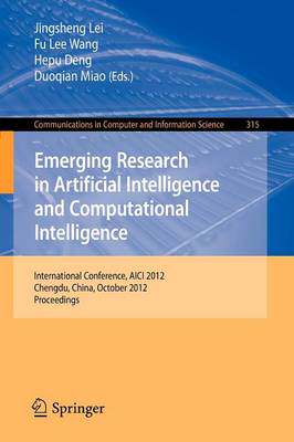 【预订】Emerging Research in Artificial Intelligence and Computational Intelligence