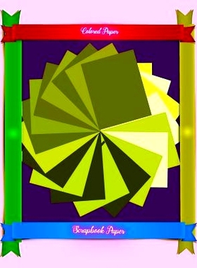 预订 Scrapbook Paper: Colored paper