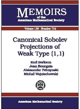 预订 Canonical Sobolev Projections of Weak Type (1,1): 9780821826652