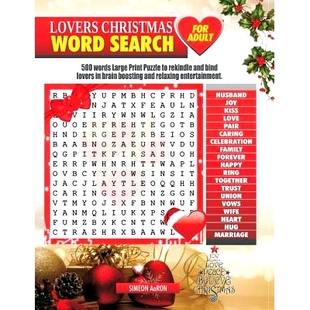 and Lovers Rekindle for Words Print 500 Adults Boosting Brain Word Christmas Puzzle Search Bind Large 预订