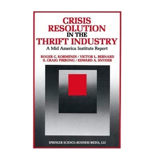 Crisis Thrift 预订 Mid Report Institute Resolution 9789401068154 the America Industry