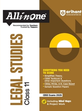 预订 AIO CBSE Legal Studies 11th: 9789368405849