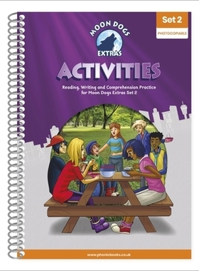 预订 Phonic Books Moon Dogs Extras Set 2 Activities: Adjacent consonants and consonant digraphs 《月犬语音书》附加练习册