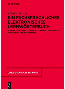 预订 Ein fachsprachliches elektronisches Lernwörterbuch: Konzeption, Prototyperstellung und Evaluation am Beispiel der