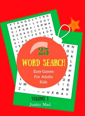 预订 25 Word Search Easy Games For Adults Kids Volume 1: Christmas Words Large Print Puzzles Easy Game: 9781979455688