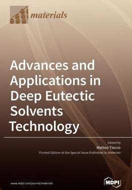 [预订]Advances and Applications in Deep Eutectic Solvents Technology 9783036535630