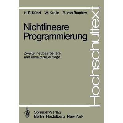 预订 Nichtlineare Programmierung: 9783540093435