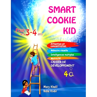 预订 Smart Cookie Kid pour les 3-4 ans Cahier de développement 4A: Attention et concentration Mémoire visuelle Intelli