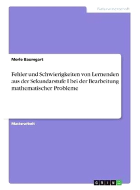 预订 Fehler und Schwierigkeiten von Lernenden aus der Sekundarstufe I bei der Bearbeitung mathematischer Probleme: 97836