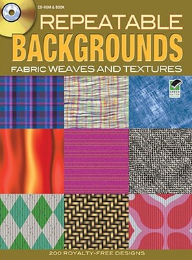 【预售】Repeatable Backgrounds: Fabric Weaves and Textures CD-ROM & Book