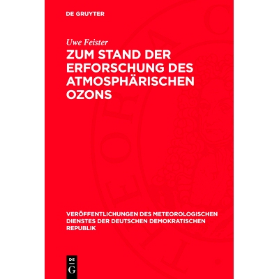 预订 Zum Stand der Erforschung des atmosphärischen Ozons: 9783112771648