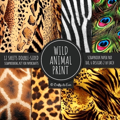 预订 Wild Animal Print Scrapbook Paper Pad 8x8 Scrapbooking Kit for Papercrafts, Cardmaking, Printmaking, DIY Crafts, Na