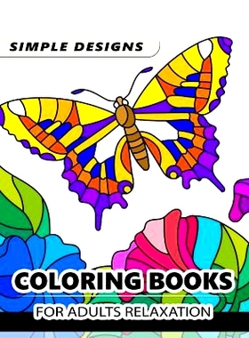预订 Easy Kaleidoscope Coloring Book for Adult: Basic design of mandala, animals, birds, bear, dog and friend for beginn