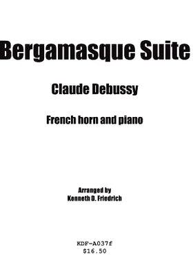预订 Bergamasque Suite - horn and piano: 9781508551522