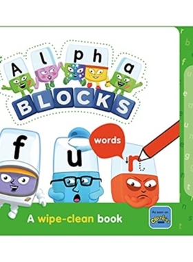 预订 Alphablocks Words: A Wipe-Clean Book 字母表单词：一本一尘不染的书: 9781782269571