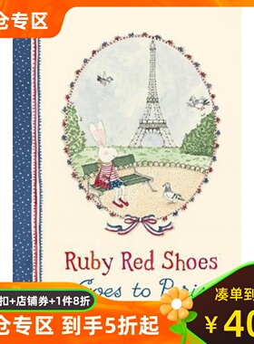 英文原版 红鞋子露比：去巴黎 精装绘本 Kate Knapp: Ruby Red Shoes Goes To Paris
